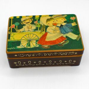 Vintage Reuge Music Box Dutch Kids Swiss Movement Juan Ferrandiz Trinket Box
